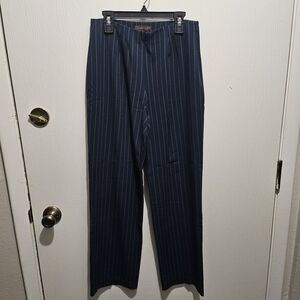 Classic Navy Pinstripe Pants